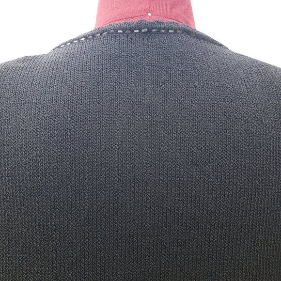 St. John Evening Pant Suit 6 Black Santana Knit Metallic Trim Wide Leg Vintage - Picture 7 of 15